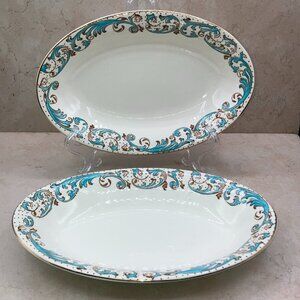 Rare Brierley by Alfred Meakin England Oval Serving Tray Aqua 1 Available 8.5”